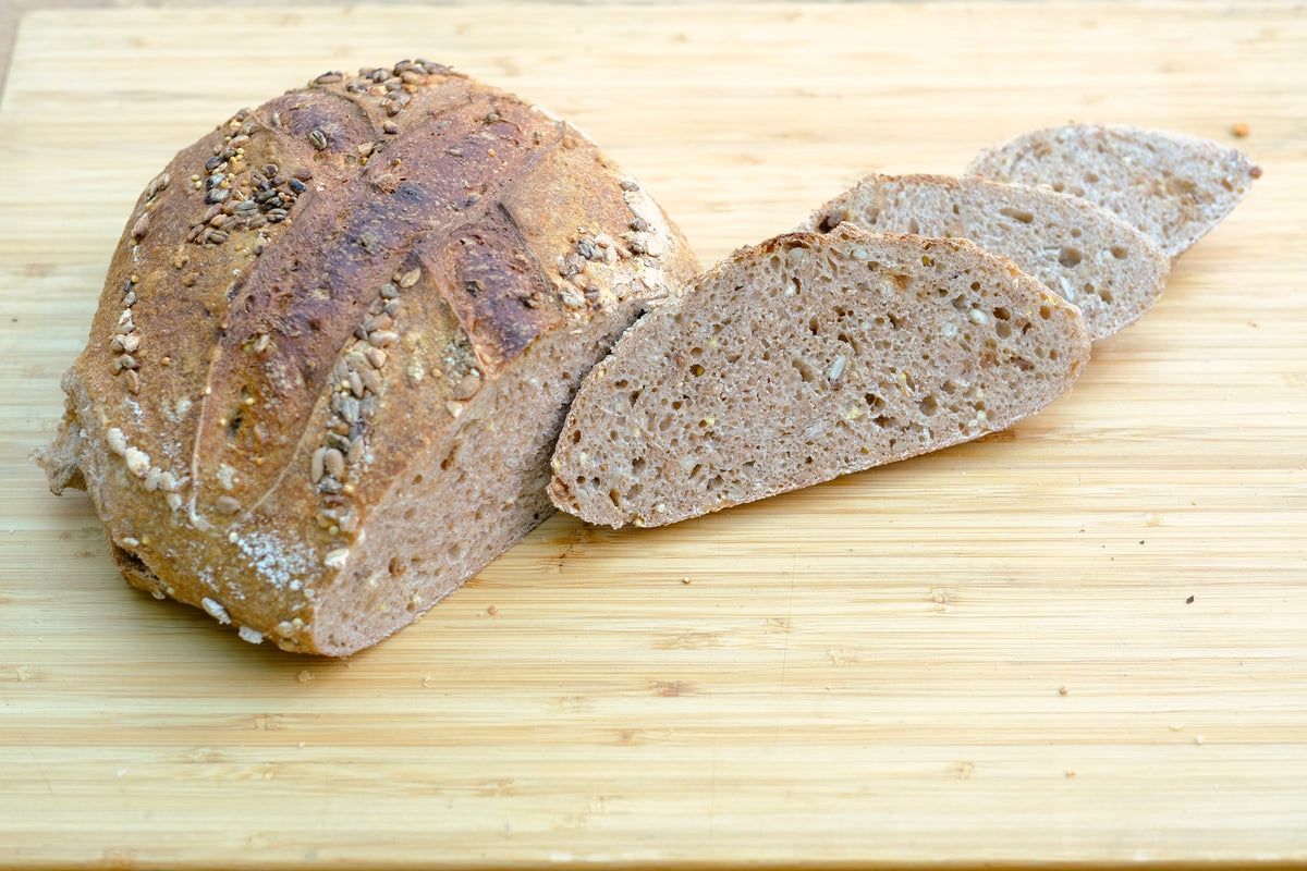 Brown seeded sourdough bread