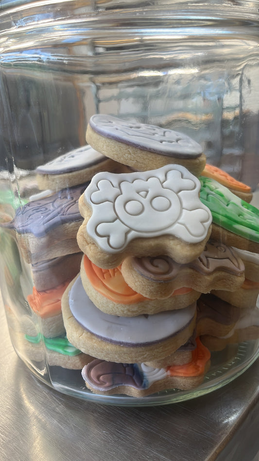 Halloween iced cookies
