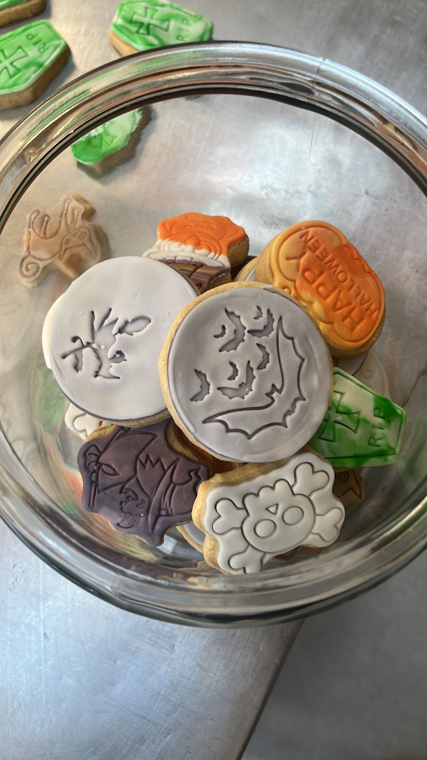 Halloween iced cookies